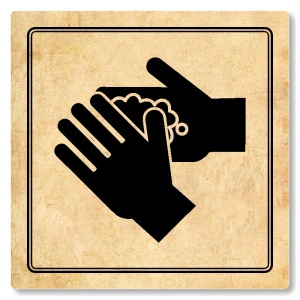 Umývárna, 80x80mm, pergamen, Utah